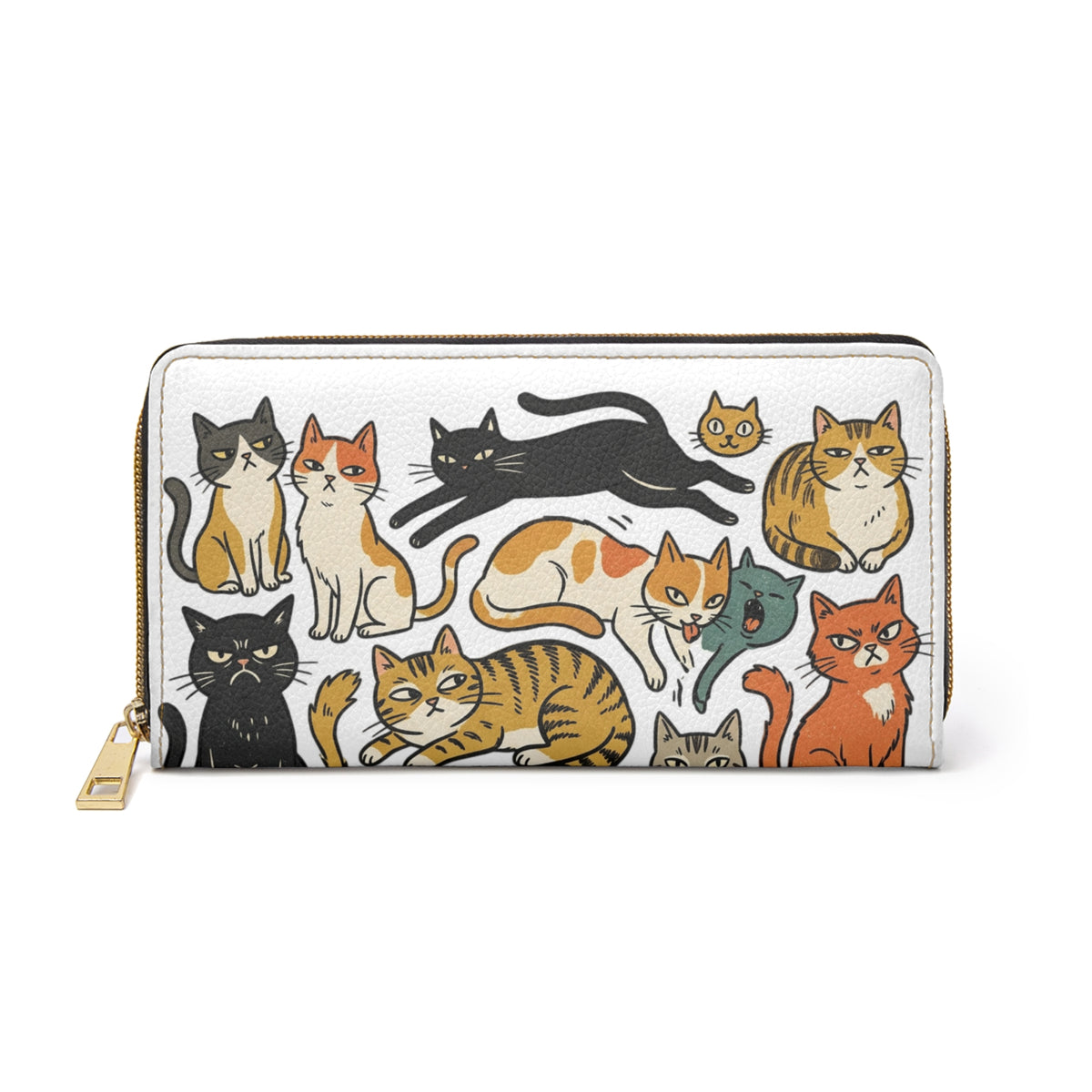 Zipper Wallet with cats