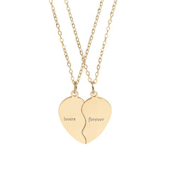 lovers forever engraved necklace
