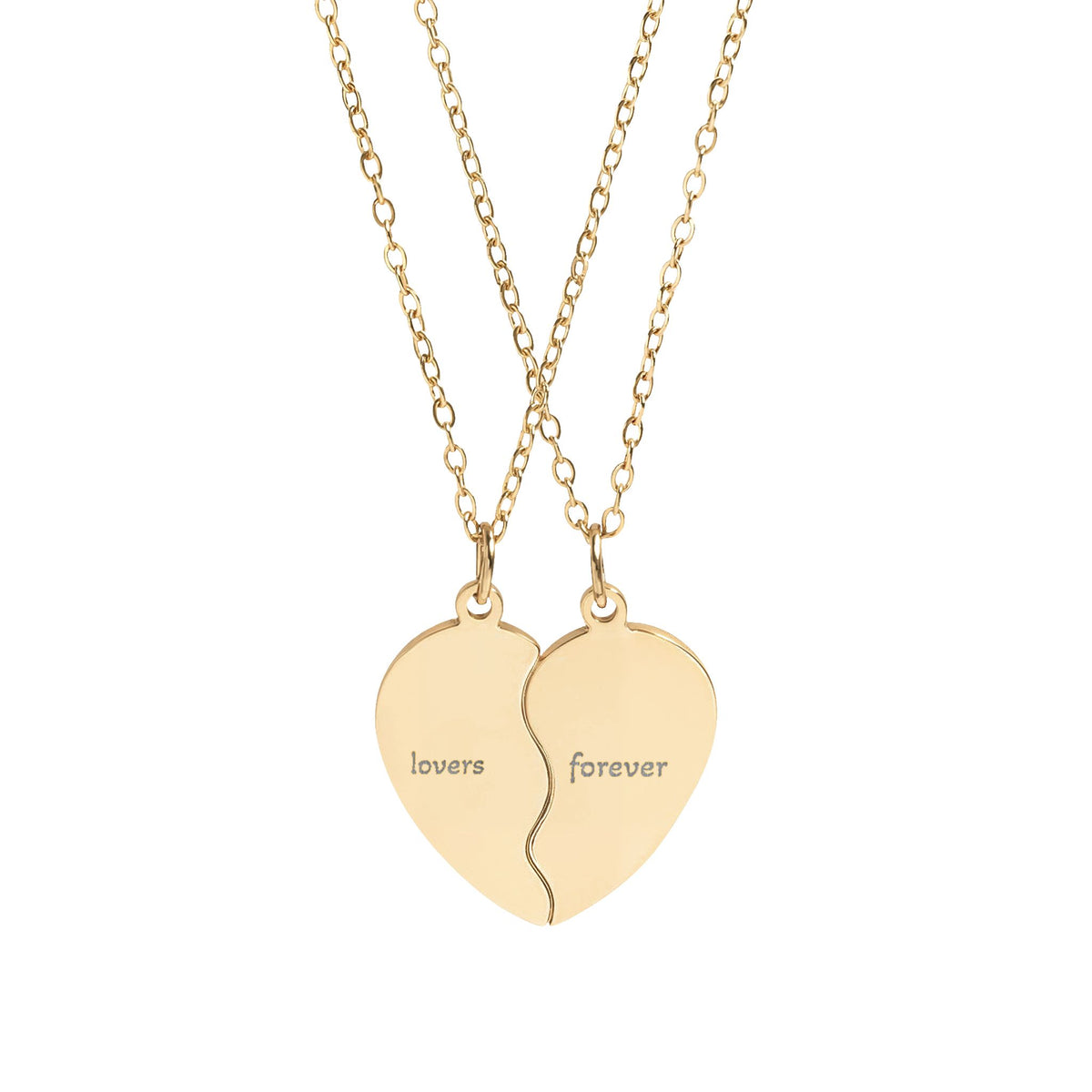 lovers forever engraved necklace